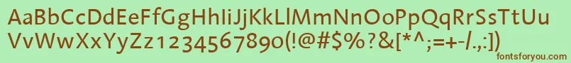 LinotypeAroma Font – Brown Fonts on Green Background