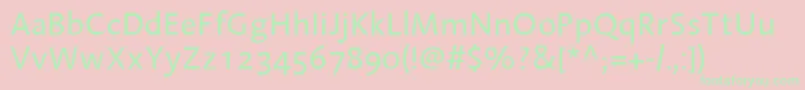 LinotypeAroma Font – Green Fonts on Pink Background