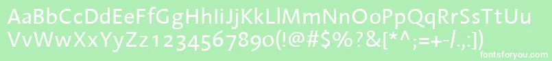 LinotypeAroma Font – White Fonts on Green Background