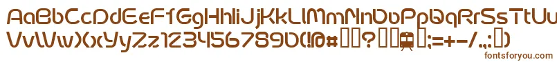 Шрифт FontoposubwayRegular – коричневые шрифты на белом фоне