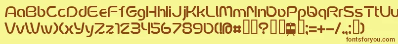 More about FontoposubwayRegular Font FontoposubwayRegular Font – Brown Fonts on Yellow Background