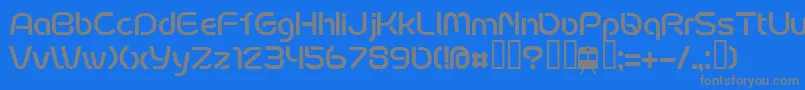 More about FontoposubwayRegular Font FontoposubwayRegular Font – Gray Fonts on Blue Background