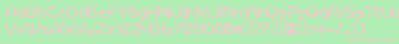 FontoposubwayRegular Font – Pink Fonts on Green Background