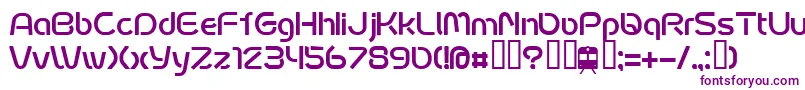 FontoposubwayRegular Font – Purple Fonts on White Background