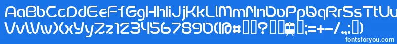 FontoposubwayRegular Font – White Fonts on Blue Background