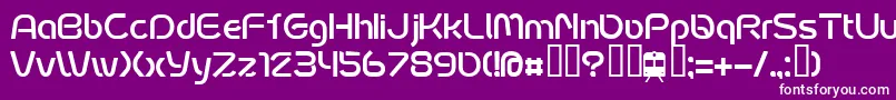 FontoposubwayRegular Font – White Fonts on Purple Background