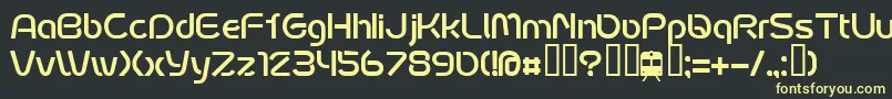 FontoposubwayRegular Font – Yellow Fonts on Black Background