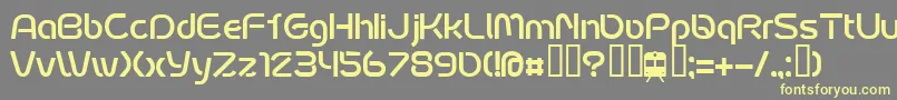 FontoposubwayRegular Font – Yellow Fonts on Gray Background