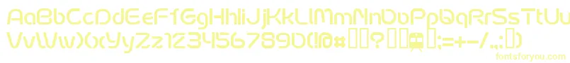 FontoposubwayRegular-Schriftart – Gelbe Schriften