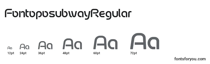 Размеры шрифта FontoposubwayRegular