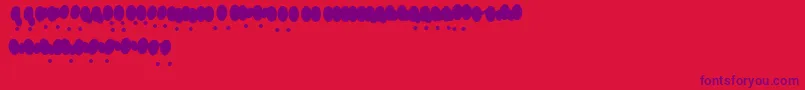 SeasonalLeaves Font – Purple Fonts on Red Background