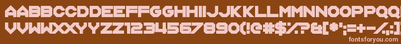 KnockoutPunch Font – Pink Fonts on Brown Background