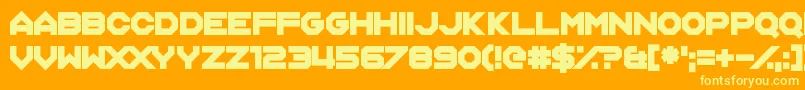 KnockoutPunch Font – Yellow Fonts on Orange Background