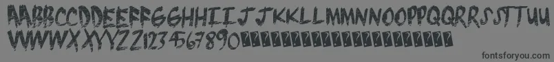 Brushgrunge Font – Black Fonts on Gray Background
