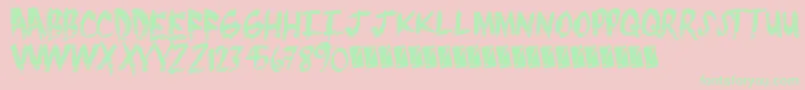 Brushgrunge Font – Green Fonts on Pink Background