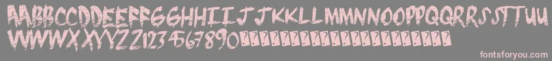 Brushgrunge Font – Pink Fonts on Gray Background