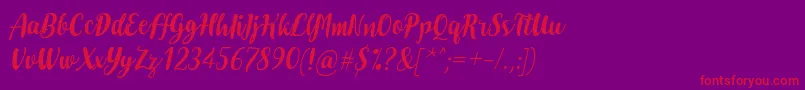 Шрифт DoheartsItalic – красные шрифты на фиолетовом фоне
