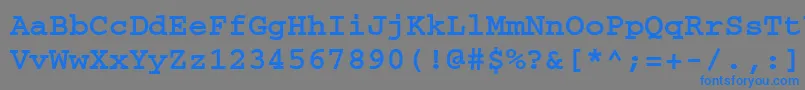 Шрифт CourierettBold – синие шрифты на сером фоне