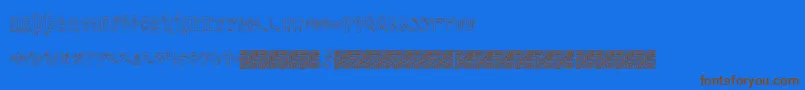 Noses Font – Brown Fonts on Blue Background
