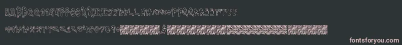 Noses Font – Pink Fonts on Black Background