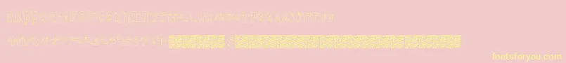 Noses Font – Yellow Fonts on Pink Background