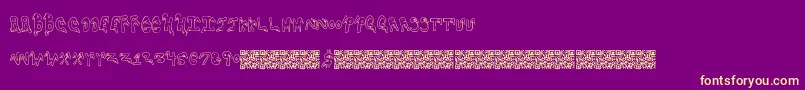 Noses Font – Yellow Fonts on Purple Background