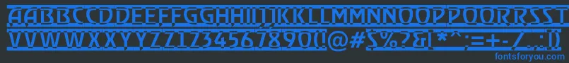 ARewindertitulrwd Font – Blue Fonts on Black Background