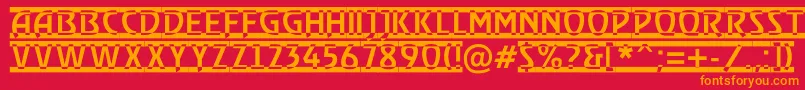 ARewindertitulrwd Font – Orange Fonts on Red Background