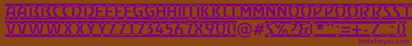 ARewindertitulrwd Font – Purple Fonts on Brown Background