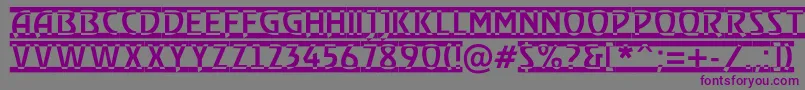 Шрифт ARewindertitulrwd – фиолетовые шрифты на сером фоне