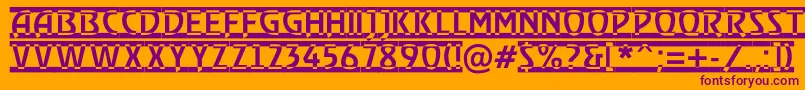 ARewindertitulrwd Font – Purple Fonts on Orange Background