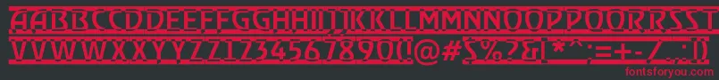 ARewindertitulrwd Font – Red Fonts on Black Background