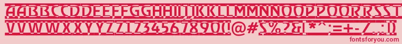 ARewindertitulrwd Font – Red Fonts on Pink Background