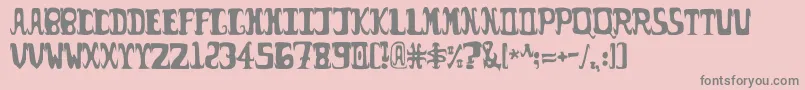 PossumDroppings. Font – Gray Fonts on Pink Background