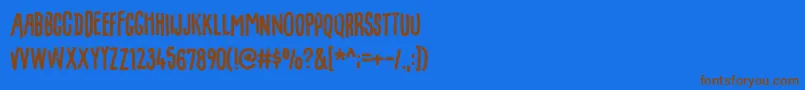 Шрифт FilmgoerDemo – коричневые шрифты на синем фоне