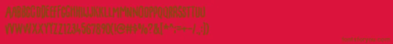 フォントFilmgoerDemo – 赤い背景に茶色の文字