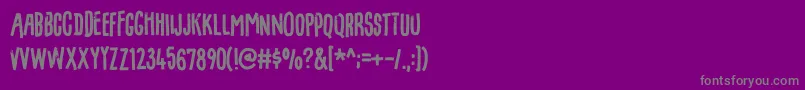 FilmgoerDemo-fontti – harmaat kirjasimet violetilla taustalla