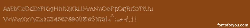 Treasurehunt Font – White Fonts on Brown Background
