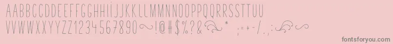 TastyBirdsSans Font – Gray Fonts on Pink Background