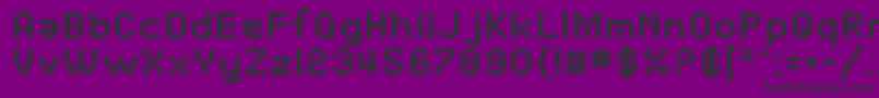 フォントSfPixelateBold – 紫の背景に黒い文字