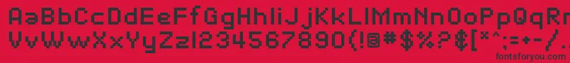 SfPixelateBold Font – Black Fonts on Red Background