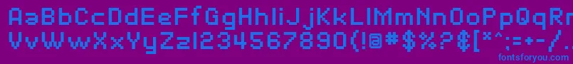 SfPixelateBold Font – Blue Fonts on Purple Background