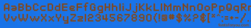 fuente SfPixelateBold – Fuentes Marrones Sobre Fondo Azul