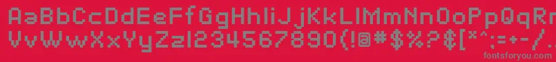 SfPixelateBold-Schriftart – Graue Schriften auf rotem Hintergrund