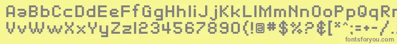 Шрифт SfPixelateBold – серые шрифты на жёлтом фоне