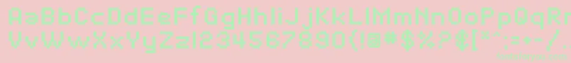 フォントSfPixelateBold – ピンクの背景に緑の文字