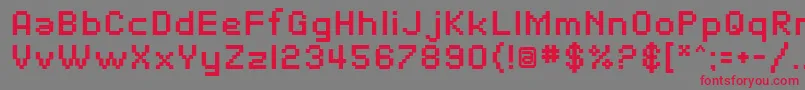 SfPixelateBold-fontti – punaiset fontit harmaalla taustalla