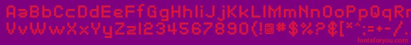 SfPixelateBold Font – Red Fonts on Purple Background