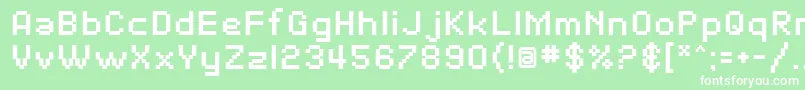 SfPixelateBold Font – White Fonts on Green Background