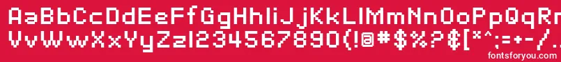 SfPixelateBold Font – White Fonts on Red Background